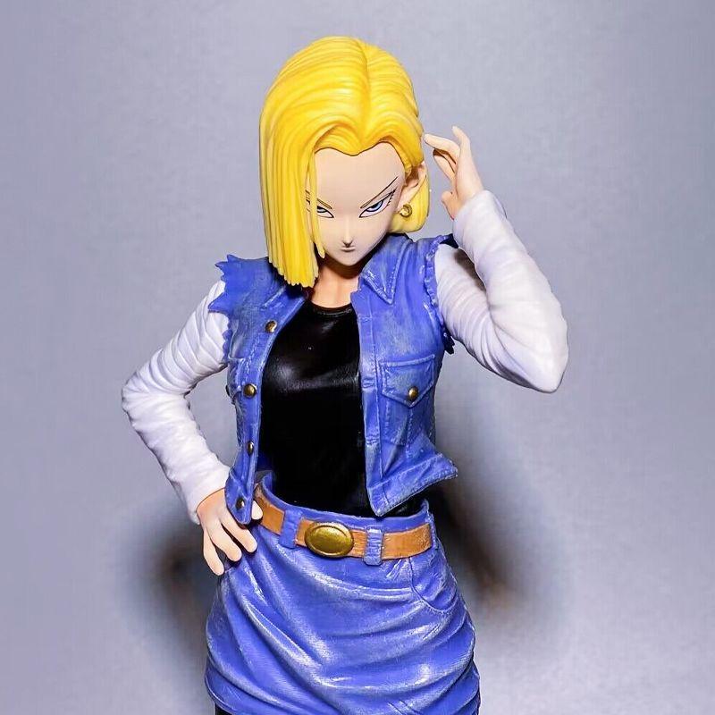 Anime Gk Figure CPR Android 18 and Krillin Action Figures 2 Header Statue PVC Collectible Toy