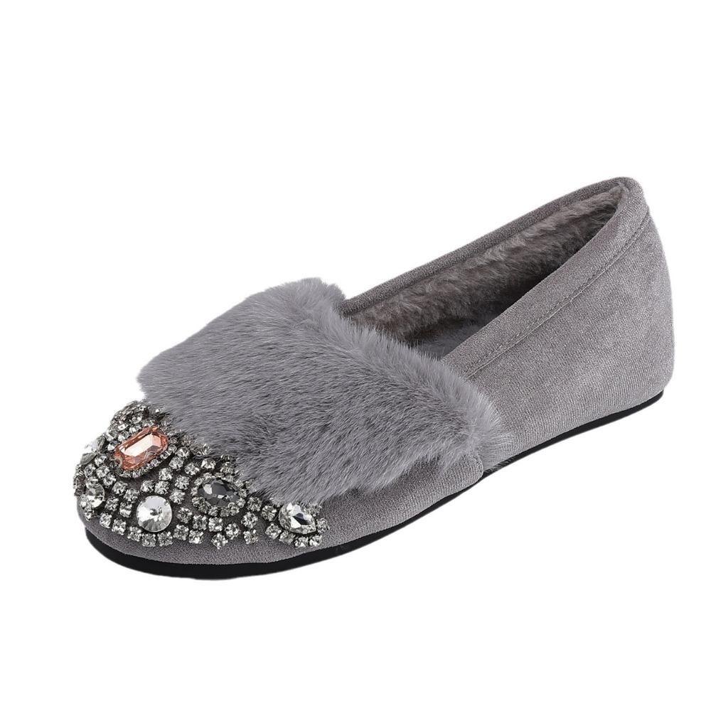 2025 winter new Mao Mao shoes women's shiny diamond platform cotton shoes women wear high-end thick velvet shoes children