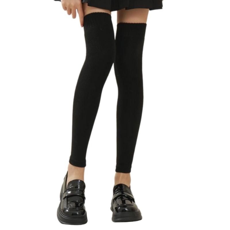 

Зимние термо leg sleeves Эластичные Уютные Теплые Растягивающиеся Наколенники Для Женщин Холодная Погода В Помещении На Улице Активность чёрный