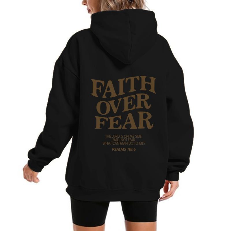 2025 popular men s and women s fleece sweater letter print kangaroo pocket new hooded sweater S