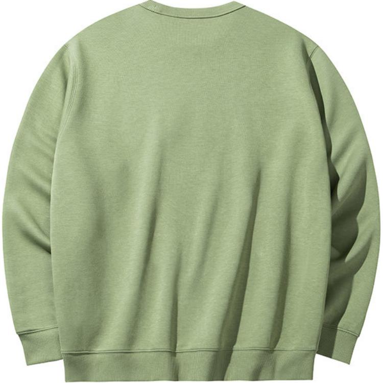 Anta Comfortable Casual Loose Fit Round Neck Letter Print Long Sleeve Sweatshirt Men Sweatshirt Gray Green 152438701-2