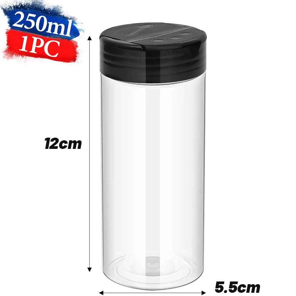 Transparent Seasoning Jars with Shaker Lids Salt Pepper Shaker Bottles Spices Condiment Storage Boxes Powder Storage Container