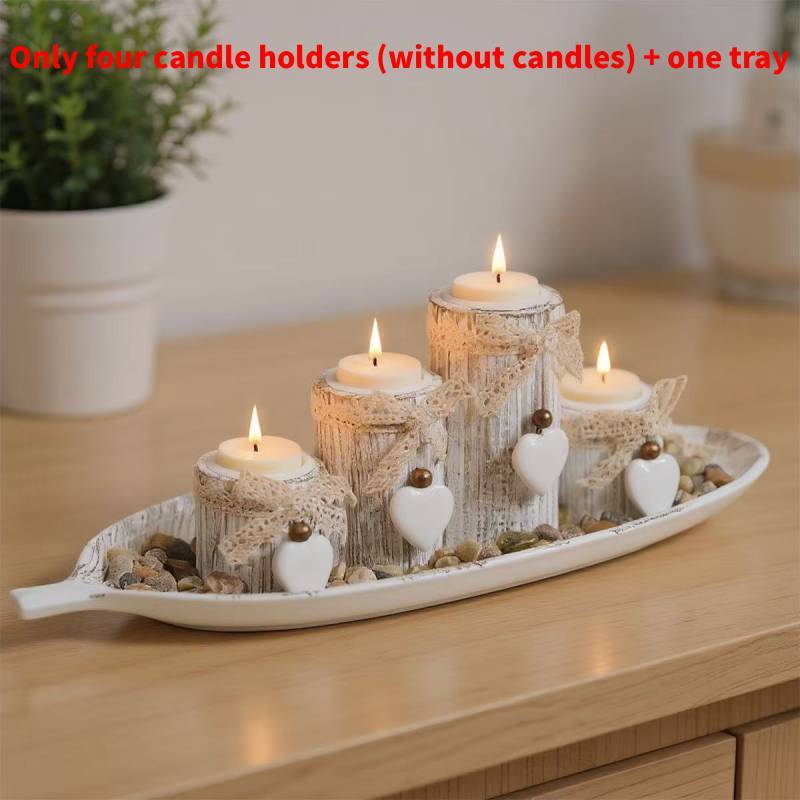 Wooden Candle Holder Wedding Decor With Handcrafted Design For Romantic Table Setting
