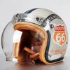 Retro Helmet, Four Season Cruising Motorcycle, Half Helmet, Men's and Women's Bubble Mirror, Electric Bike Safety Helmet