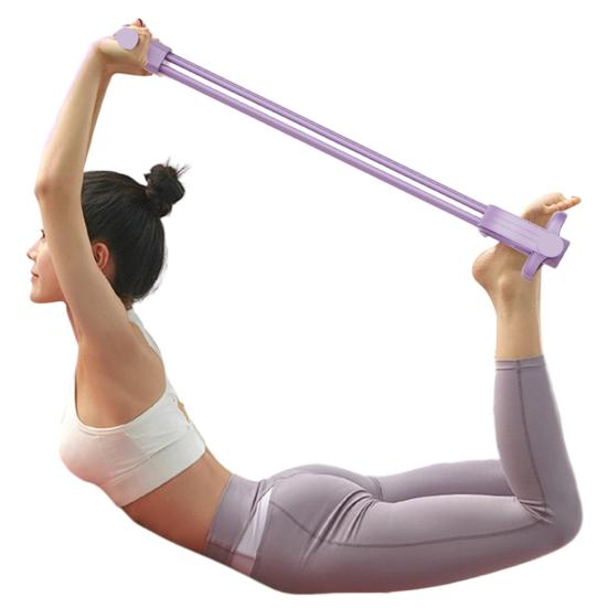 Pedal Resistance Band with Handle 6-Tube Pedal Ankle Puller Elastic Sit-up Pull Rope Men Women Yoga Pedal Workout Band Exercise Equipment