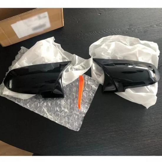 Gloss Black Side Mirror Cover Cap For BMW F20 F21 F87 M2 M3 F23 F30 F36 X1 E84