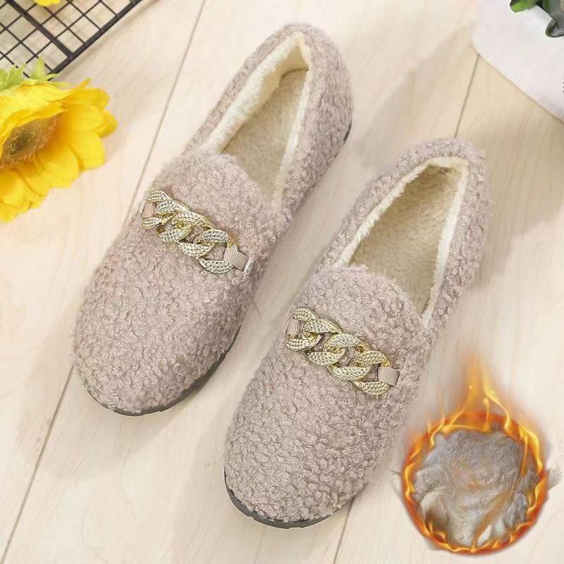 

Самая продаваемая обувь: Женская теплая обувь с утолщением, плоские и универсальные хлопковые туфли на флисе для верхней одежды 40 верблюд