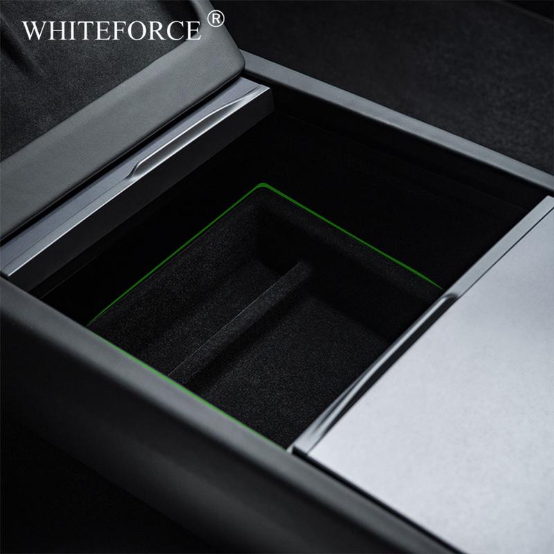 For Tesla Model Y Juniper Storage Box Center Armrest Hidden Box Model 3 Highland Center Console Organizer Tray Armrest Cubby