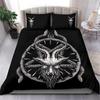 Skull Skeleton Satanic Goat Skull Duvet Cover Set Trophy Demon Breed Bedding Sets Night Blue Pink Satanic Baphomet Quilt Cover