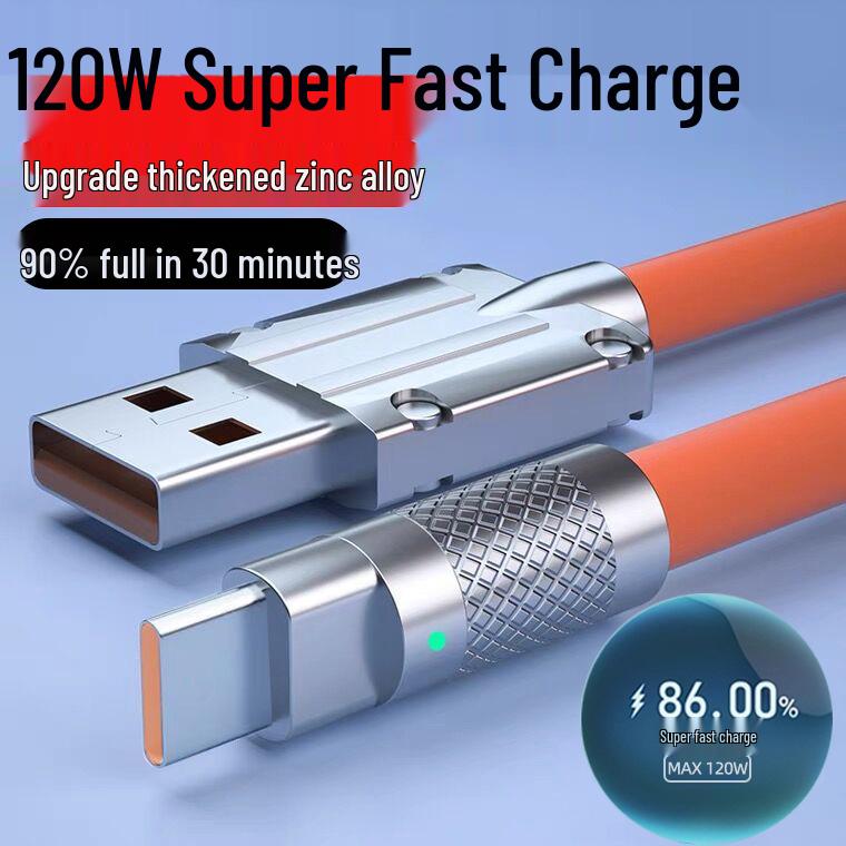 120W Rapid Charging Type-C Cable for Huawei, Honor, Vivo, and Oppo Phones