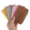 Fashion PU Leather Business ID Card Credit Badge Holder Women Girls Coin Purse Wallet Keychain Portable Mini Wallet with Keyring