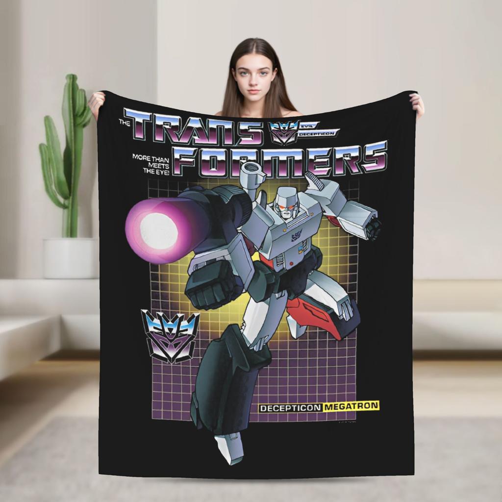 Transformers Decepticons Soundwave Blankets Robot Flannel Funny Warm Throw Blanket for Bedspread Spring/Autumn Couch