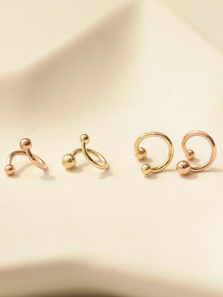 Minimalpiercing 14K Helix Twist Ball Piercing 1.2Mm Thickness