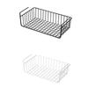 1 ks Bílý/Černý Závěsný Síťovaný Košík Železný Materiál Velká Kapacita Závěsný Pod Skříňku Nástěnný Šatní Skříň Úložný Košík Kuchyňské Nářadí