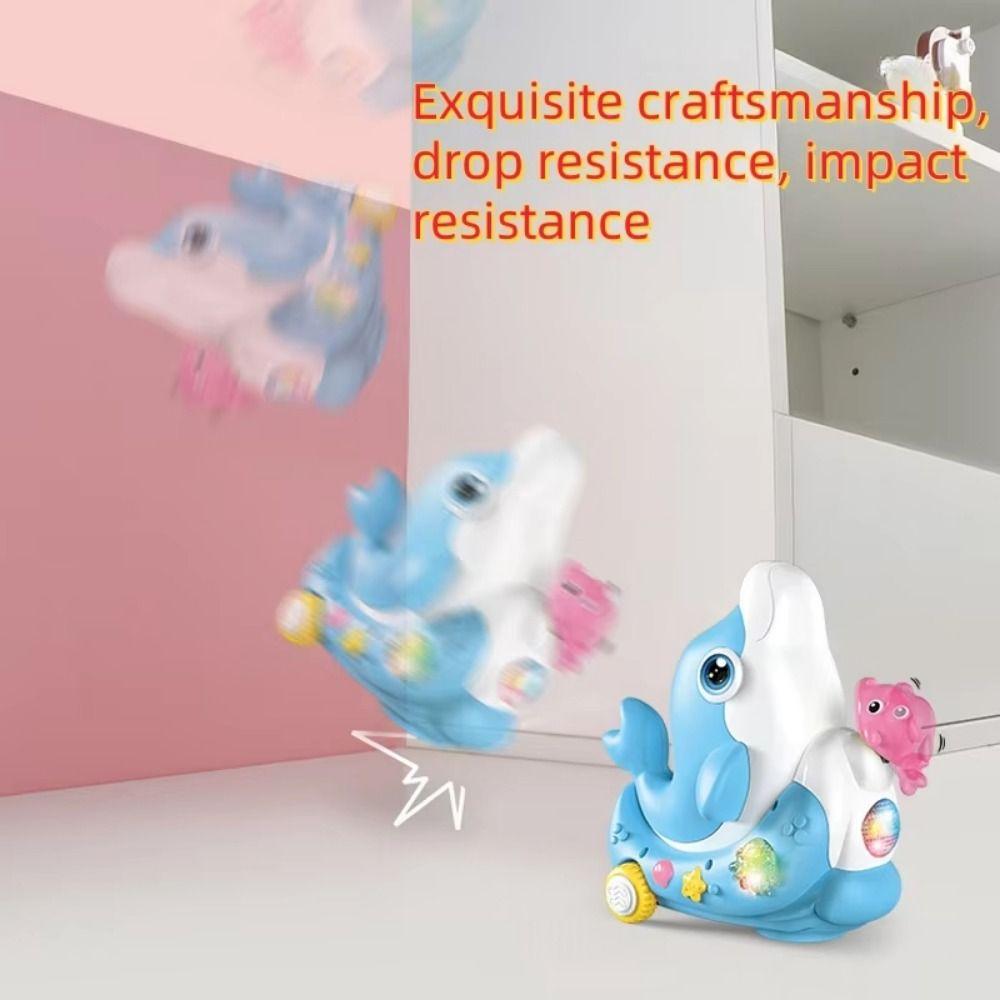 Electric Blowing Ball 3D Cool Light Dolphin LED Light Levitation Blow Ball  Kids Toys