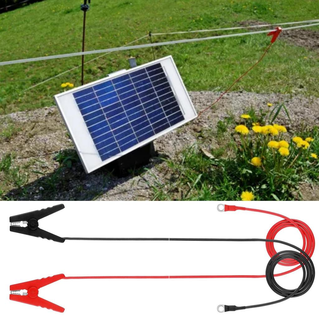 Electric Fence Alligator Clips Portable Electric Fence Connectors current test line  Alligator Clips Cable for Solar Fence