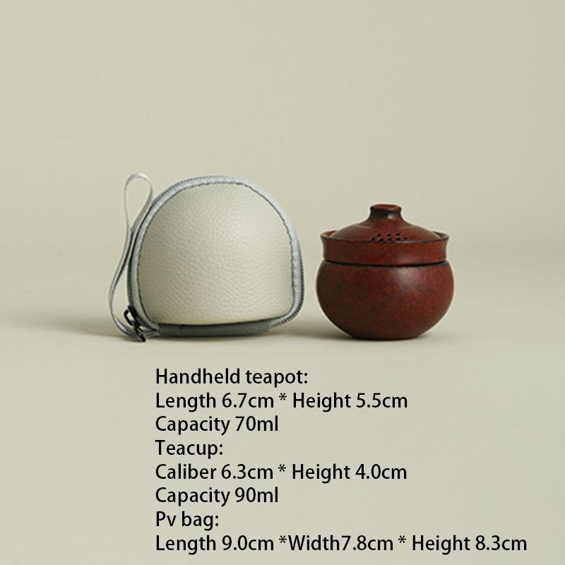 

Portable Teapot With One Pot And One Cup Travel Tea Set Chinese Ceramics Tea Infuser Pot Outdoor Camping Single Kung Fu Tea Cup