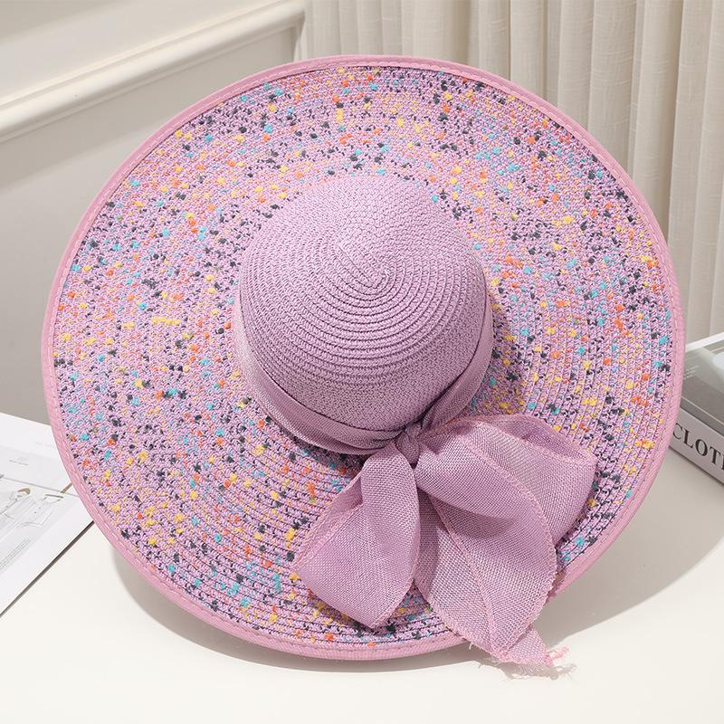 Korean Version Of Trendy Women'S Summer Sun Hat With Large Brim Straw Hat, New Sun Hat Beach Hat Sun Hat Outdoor Sun Hat
