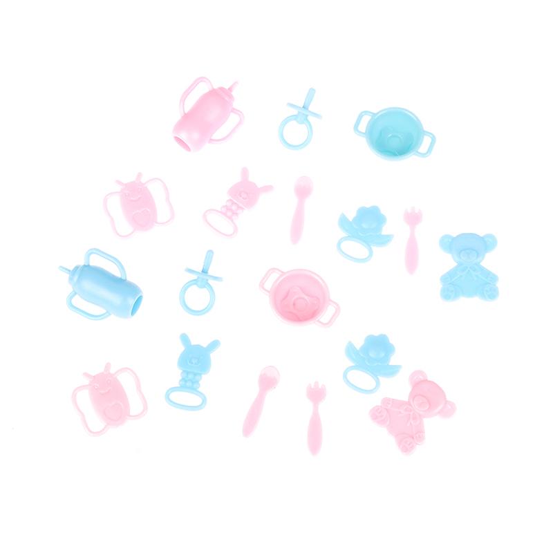 9Pcs/Set Mini Doll Pacifier Baby Tableware Set Play House Supplies Dummy Nipples For Dolls Kids Toy Baby Pacifier Accessories