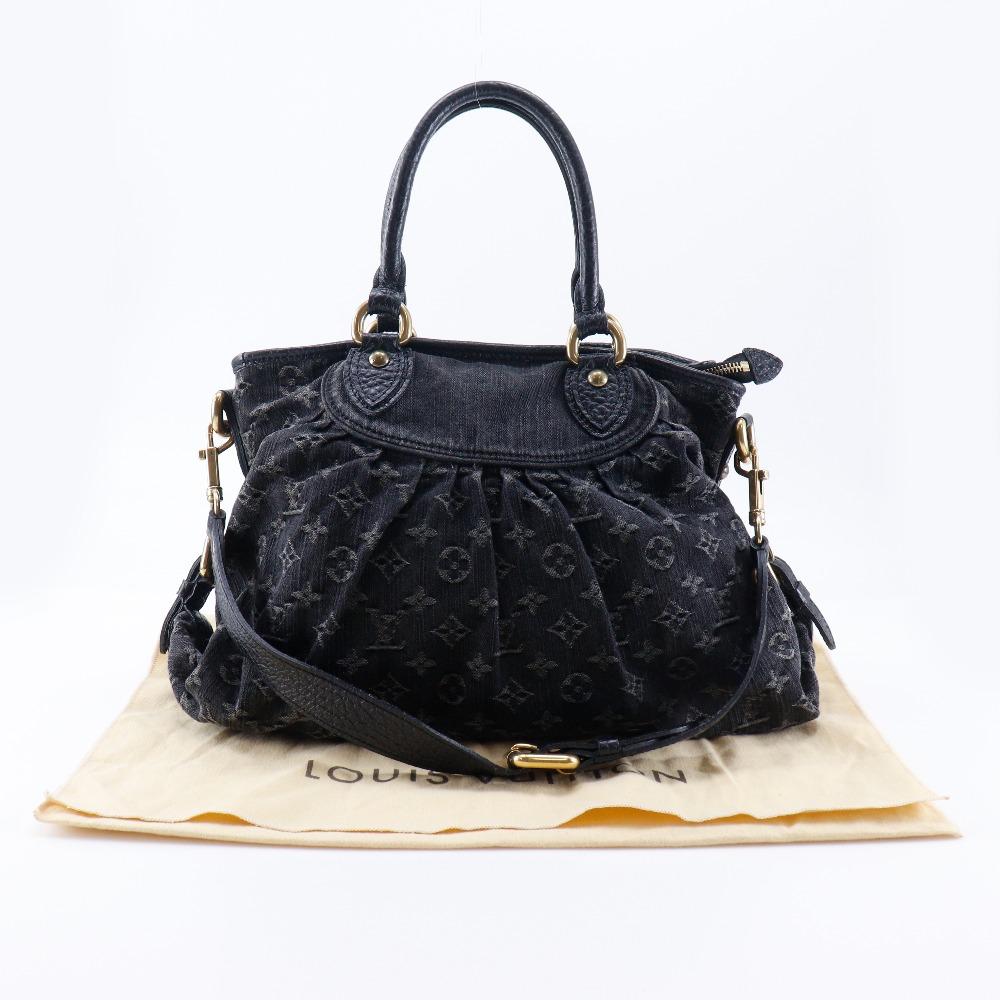 LOUIS VUITTON Neo Cavi MM Handbag M95351 2WAYShoulder black Monogram denim Women Used