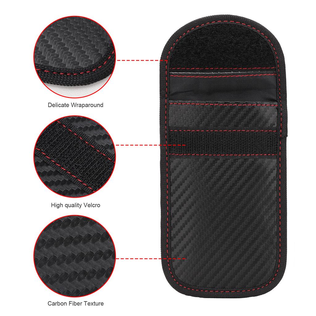 2-10PCS Car Key Signal Blocker Case Faraday Cage Fob Pouch Keyless Entry RFID Blocking Shielding Bag Car Accessories