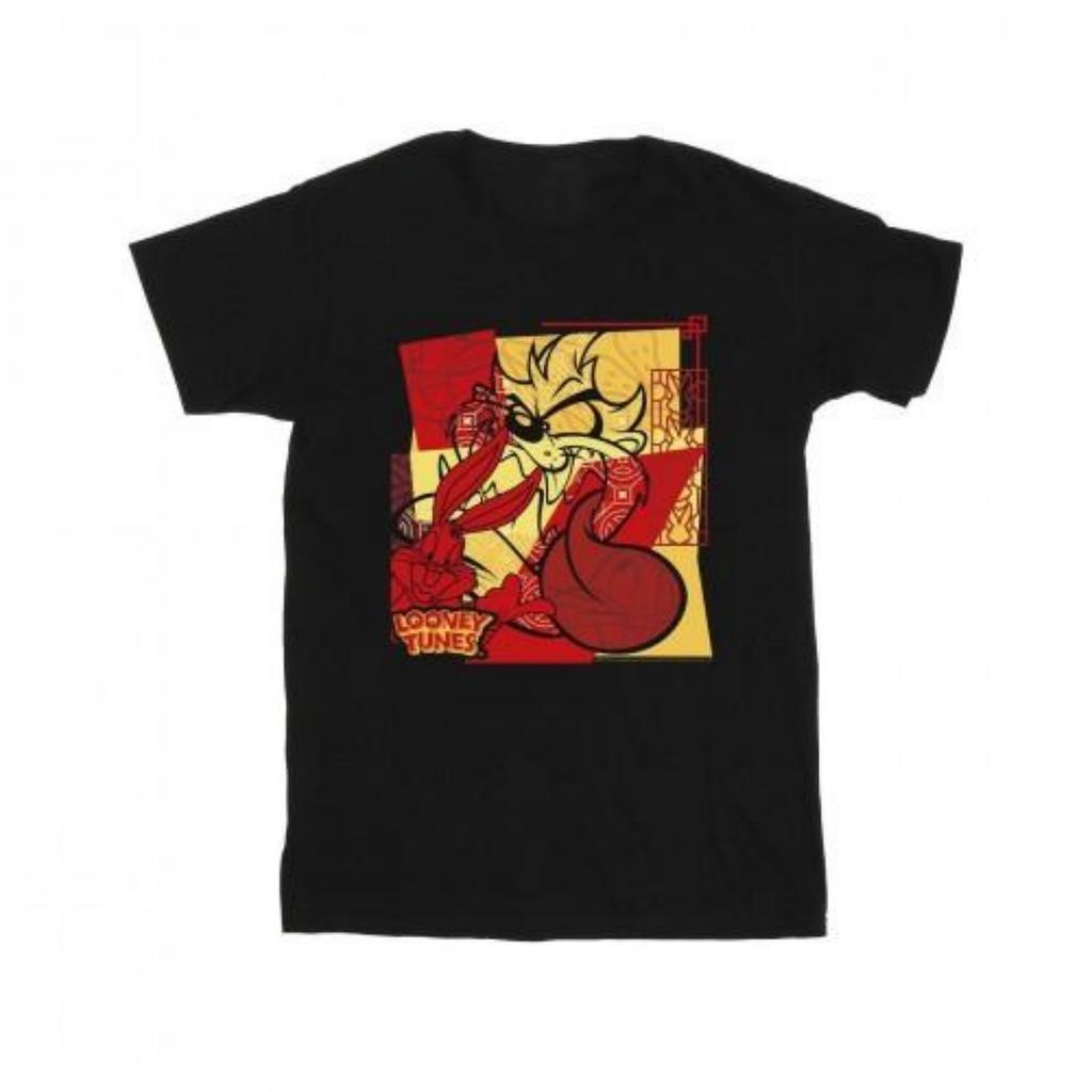 Looney Tunes Mens Taz Bugs Rabbit New Year T-Shirt