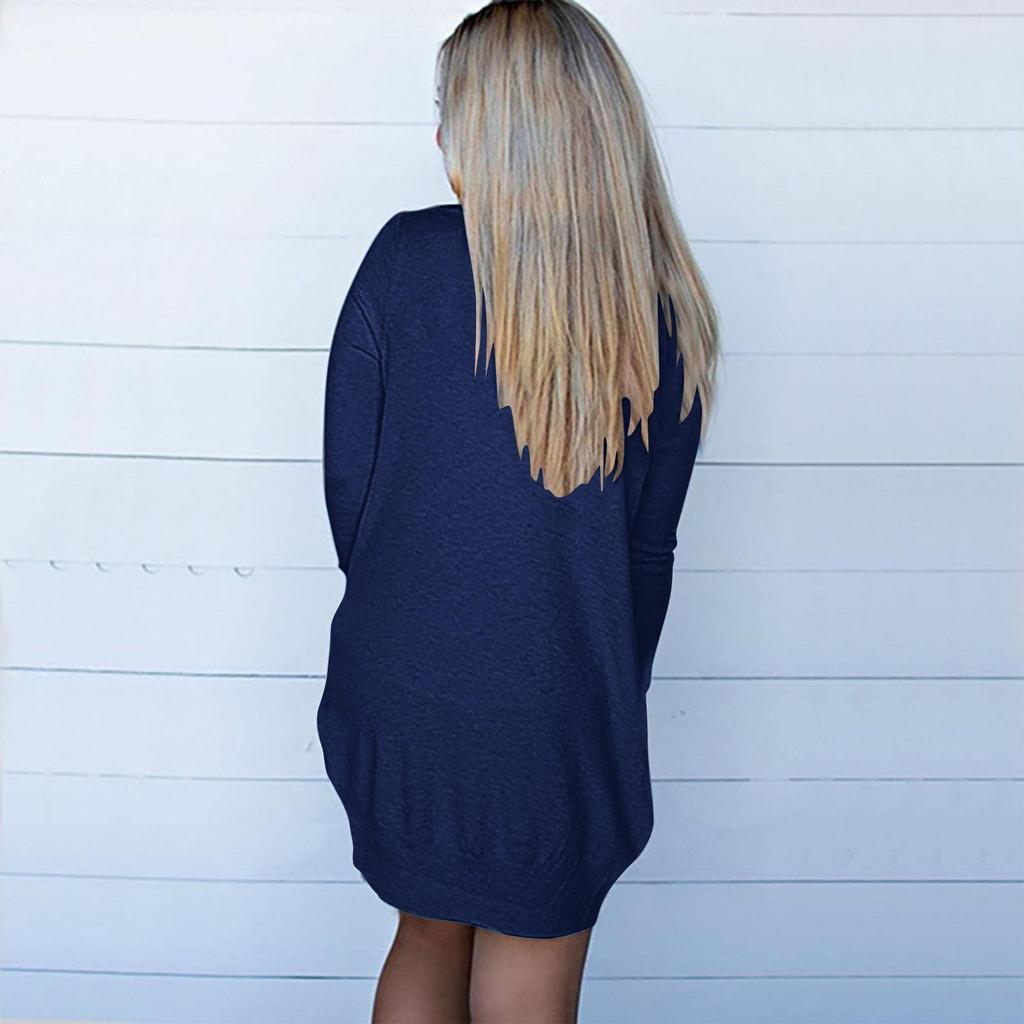 Fashion Women's Solid Colour Tops Long Sleeves With Pockets Cardigan Jacket