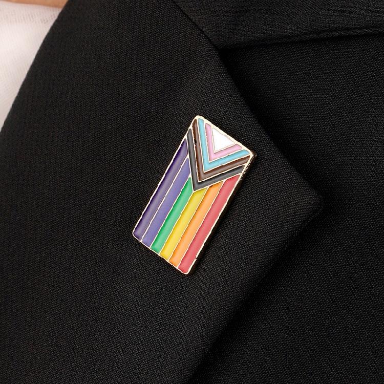 Flagge Abzeichen Gleichheit Gay Lesbisch Bisexuell Transgender Unterstützt Regenbogen Brosche