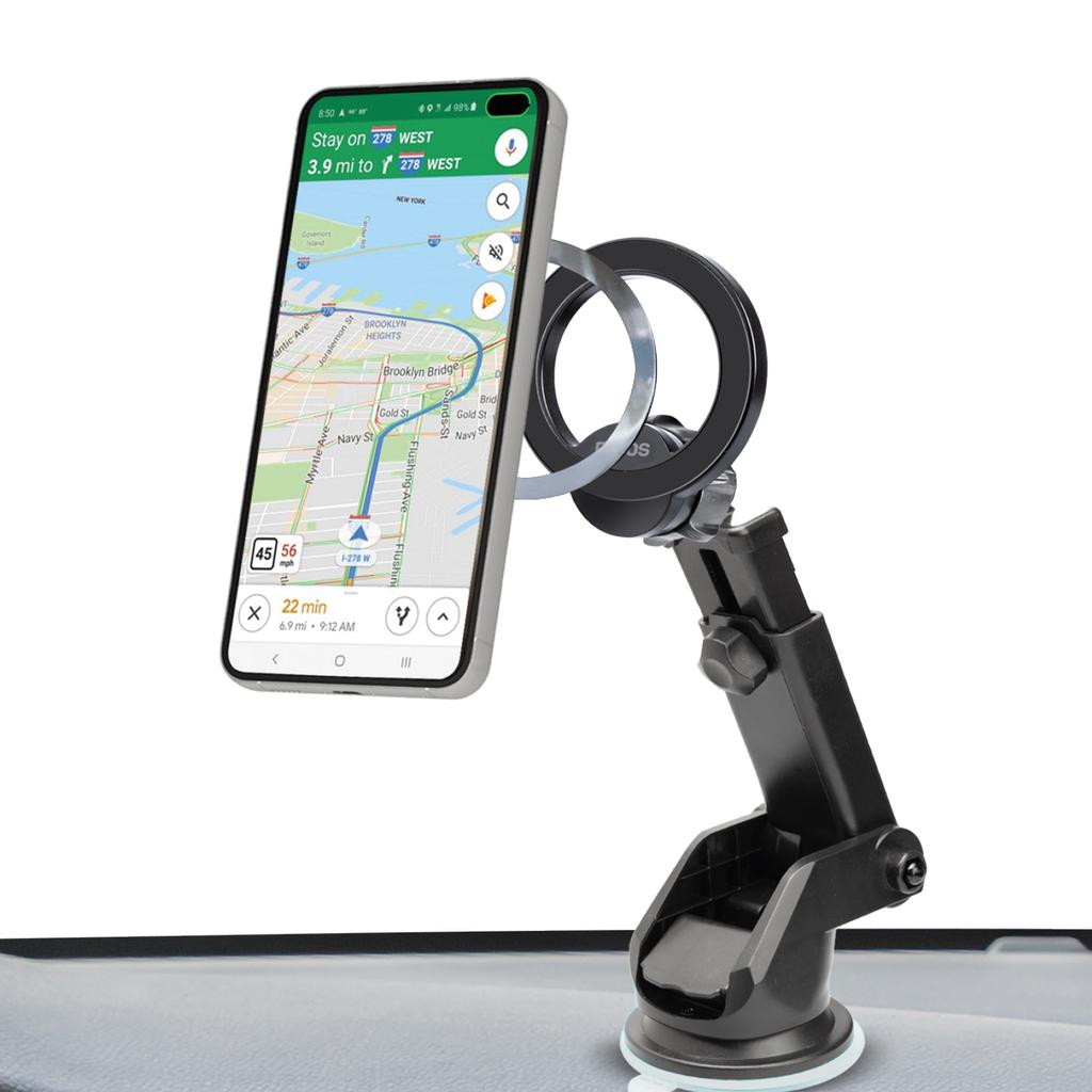 MagSafe Car Smartphone Holder for Dashboard or Windshield - Black