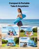 Beach Tent Sun Shelter for 4 Person, Pop Up Beach Tent UPF 50+ Protection, Portable Sun Shade Canopy with Carrying Bag and Sand Pockets, Easy Setup