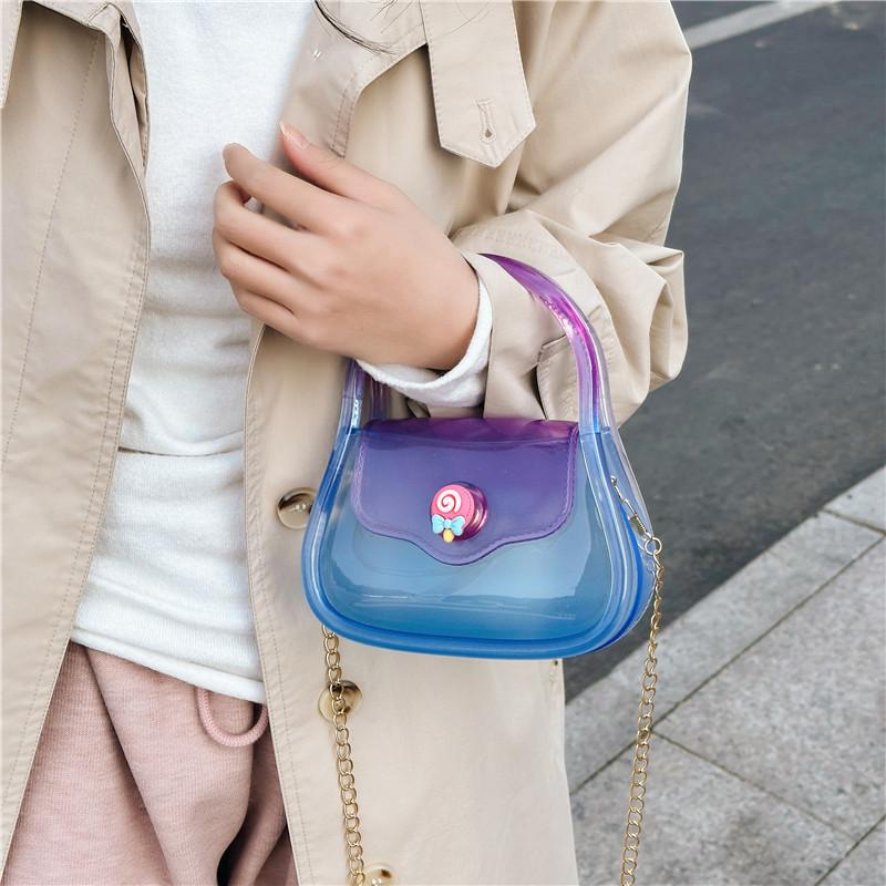 Macaron Jelly Bag, Transparent Gift Bag, Small Exquisite Chain Bag, Small Cage Bag, Portable Shoulder Crossbody.