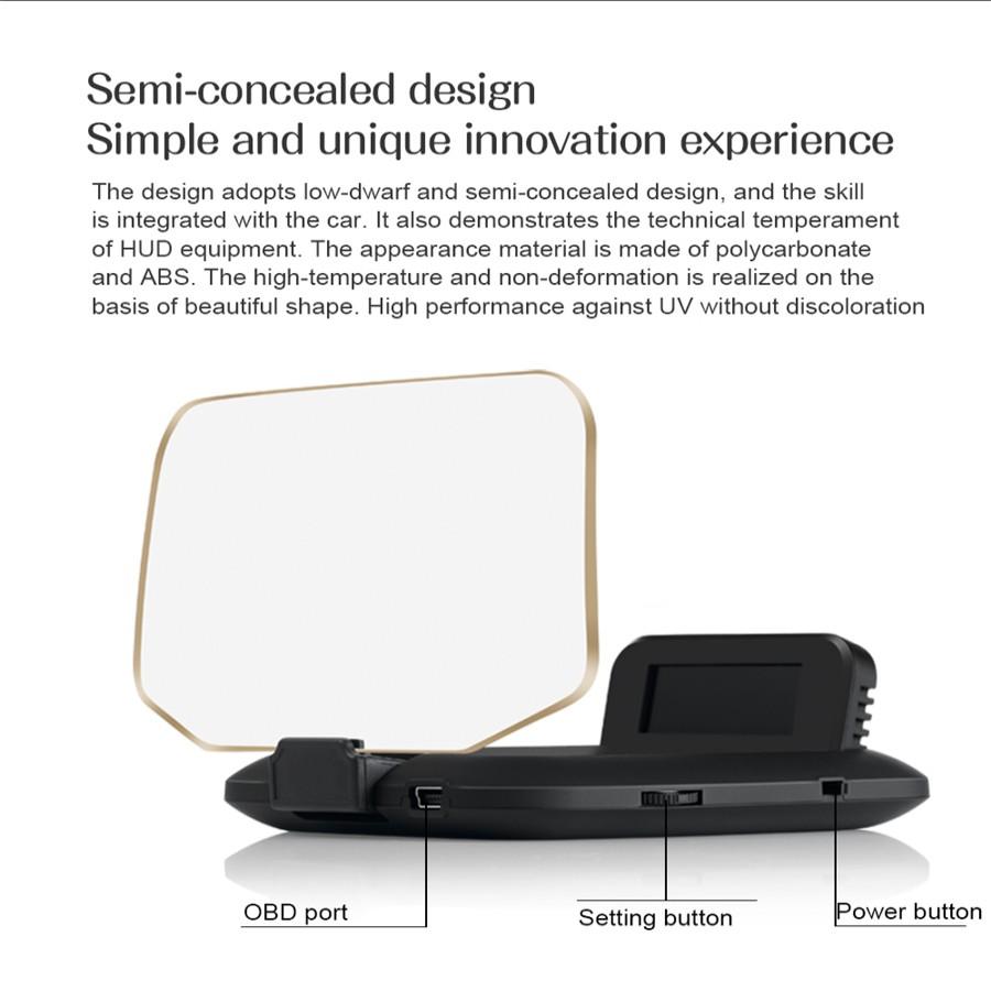 Vitezometru cu proiector de viteză auto, OBD2, GPS, cu oglindă, Head Up Display, cu navigație