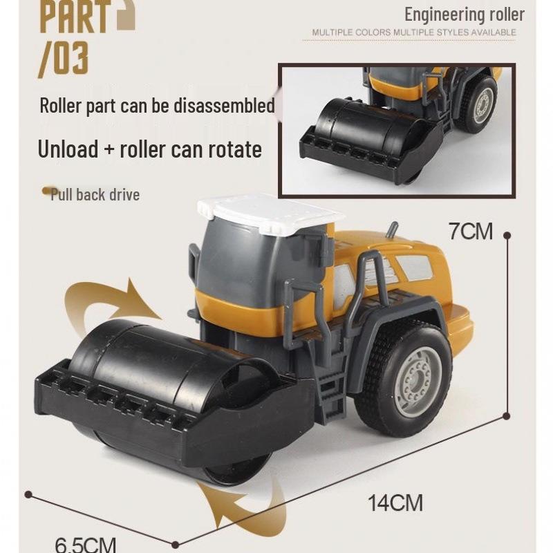 

Инерционный набор игрушечной строительной техники: Ударопрочные модели экскаватора, дорожного катка и бульдозера для мальчиков