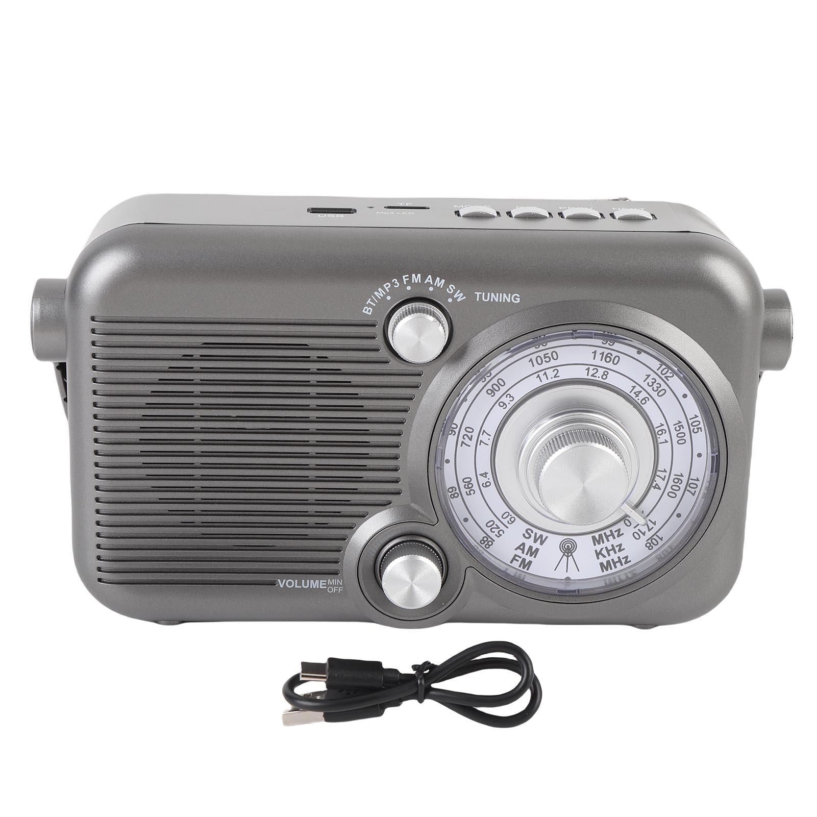 

Портативное AM FM радио в ретро-стиле AM FM SW диапазон Bluetooth 5.3 радио с воспроизведением с U-дисков для телефона