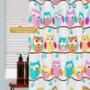 1pc Cute  Owl Kids Shower Curtain Funny Cartoon Waterproof PEVA Bathroom Decor
