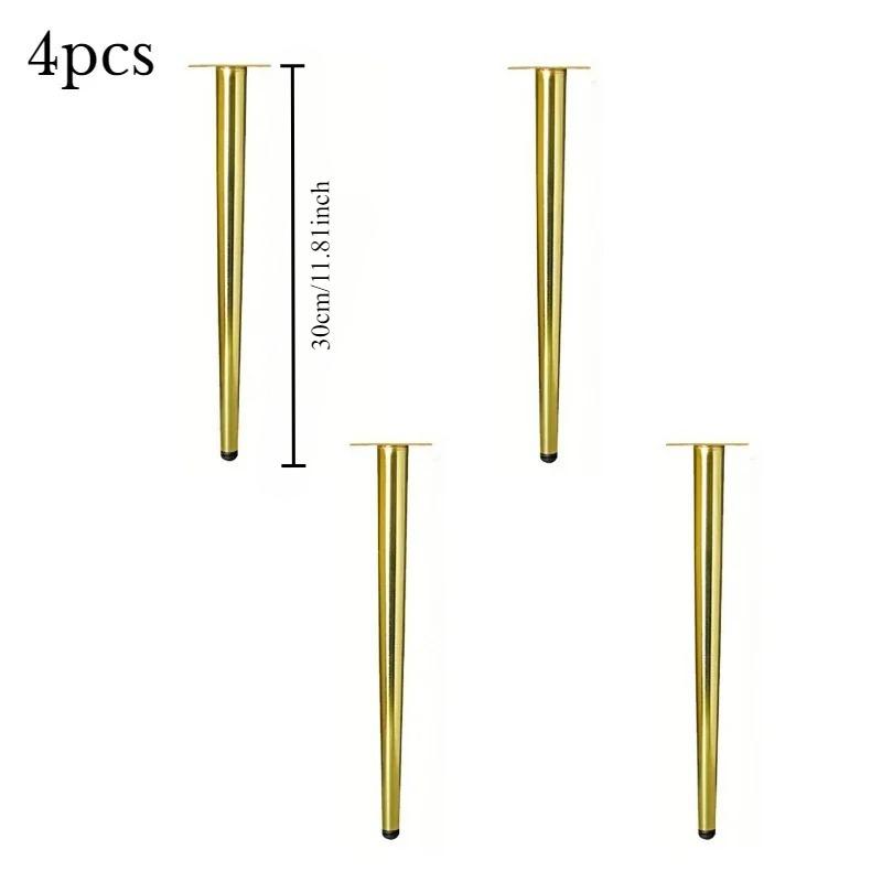 4pcs Furniture Leg Accessories Furniture Legs Metal Furniture Legs Replacement Living Room Bedroom Table Cabinet TV Stand Feet