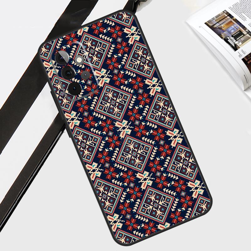 Ukrainian Embroidery Pattern Case For Samsung Galaxy A12 A22 A32 A52 A56 A36 A26 A16 A06 A54 A34 A14 A13 A53 A15 A35 A55