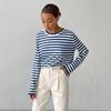 2025 Spring Retro Striped Women's Sweater: Classic European & American Style
