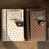 Card Pocket Journal Binder Cover Denim Fabric Stationery Album Cute Polka Dot A7 Notebook Girls