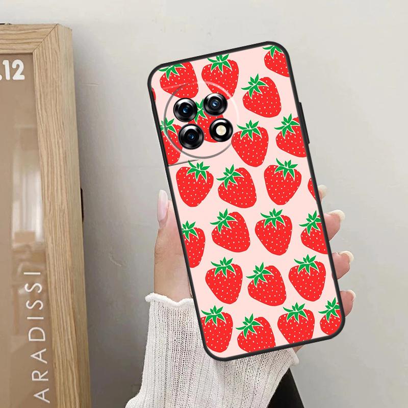 Cute Strawberry Case For OnePlus Nord 5 CE 4 3 2 Lite N20 N30 OnePlus 15 13 12 R 10T 13T 10R 8T 9 10 11 Cover