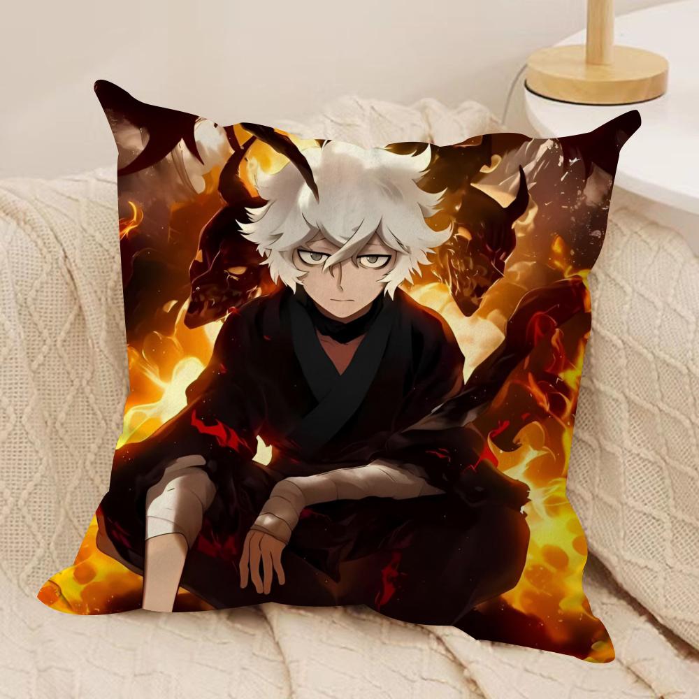 Hell's Paradise J-Jigokuraku Cushion Cover Soft Plush Fabric Double-Sided Printed Sofa Cushion Cover for All Seasons Home Decor