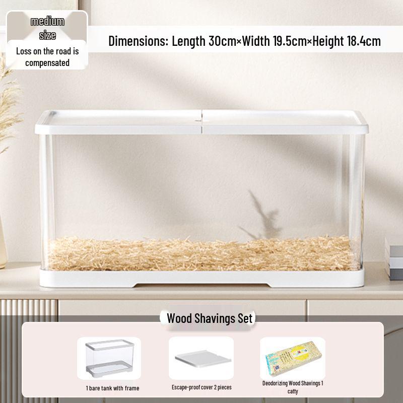 Golden Hamster Luxury Acrylic Villa - Transparent Breeding Cage with Spacious Bedroom