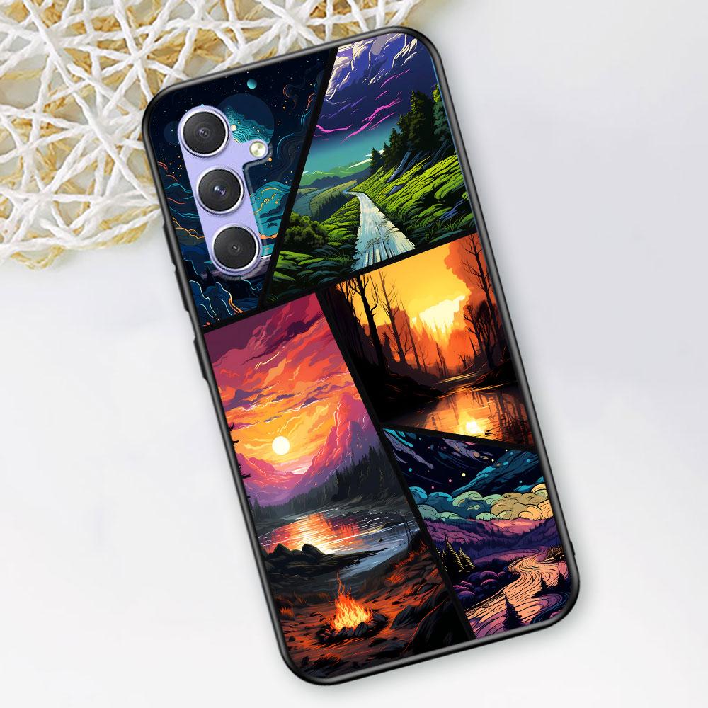 Landscape Mountain Case for Samsung Galaxy A51 A53 A54 A31 A52 A12 A13 A21s A22 A32 A11 A22 A33 A41 A52s A73 A14 TPU Phone Cover