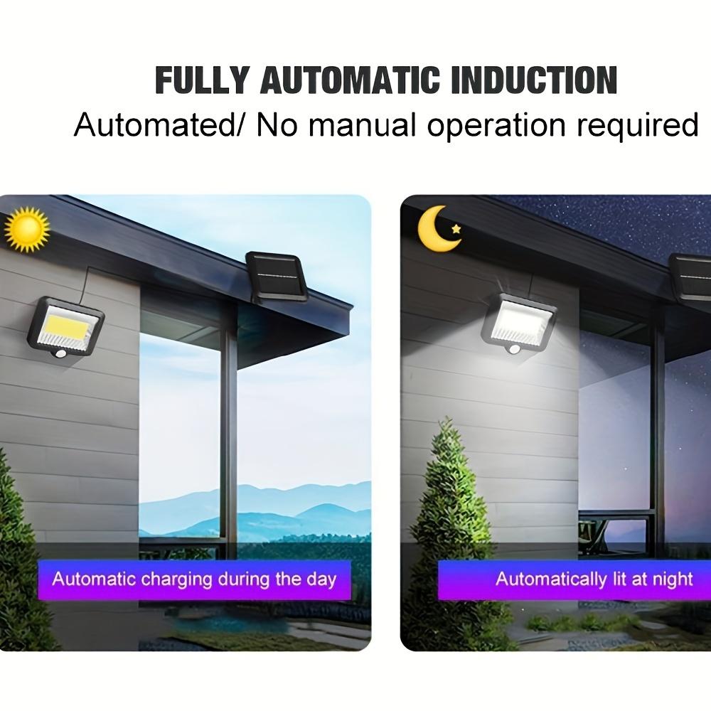 1PC 108/120/128/160COB Solar Split Wall Light, Sensor Motion 3 Modes Powered Waterproof Wireless Garden Wall Night Street Light