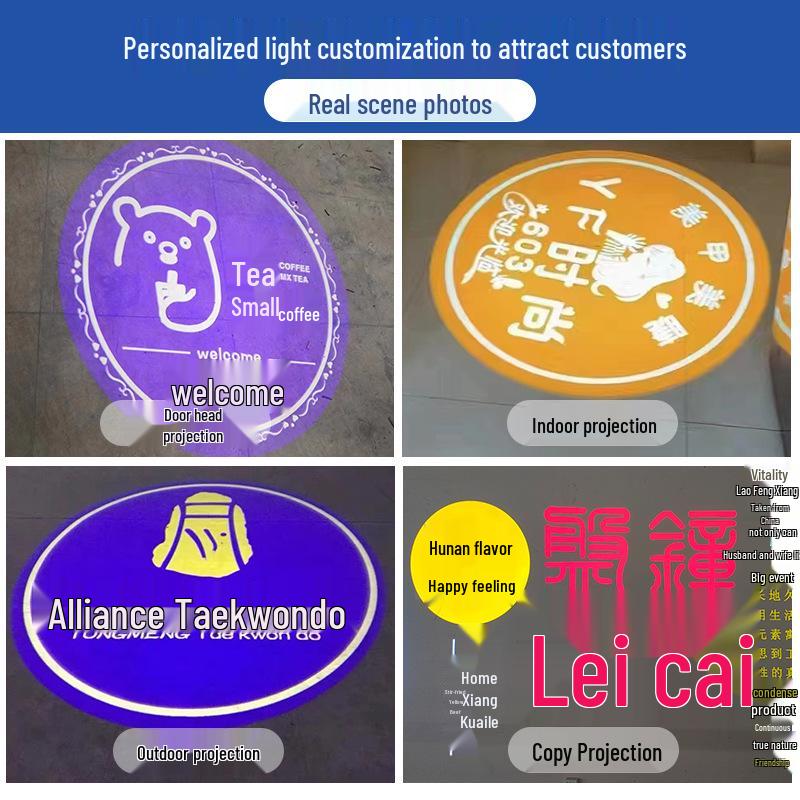 LED Rotating Logo Projection Light for Outdoor Shop Signs