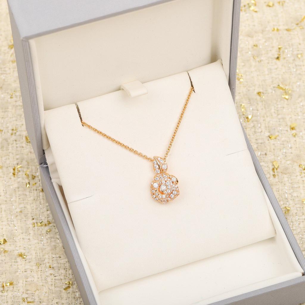 2024 New Top Quality Popular Brand Anniversary Gifts Luxury Jewelry Necklaces For Women Rose Flower Wedding Engagement Charms