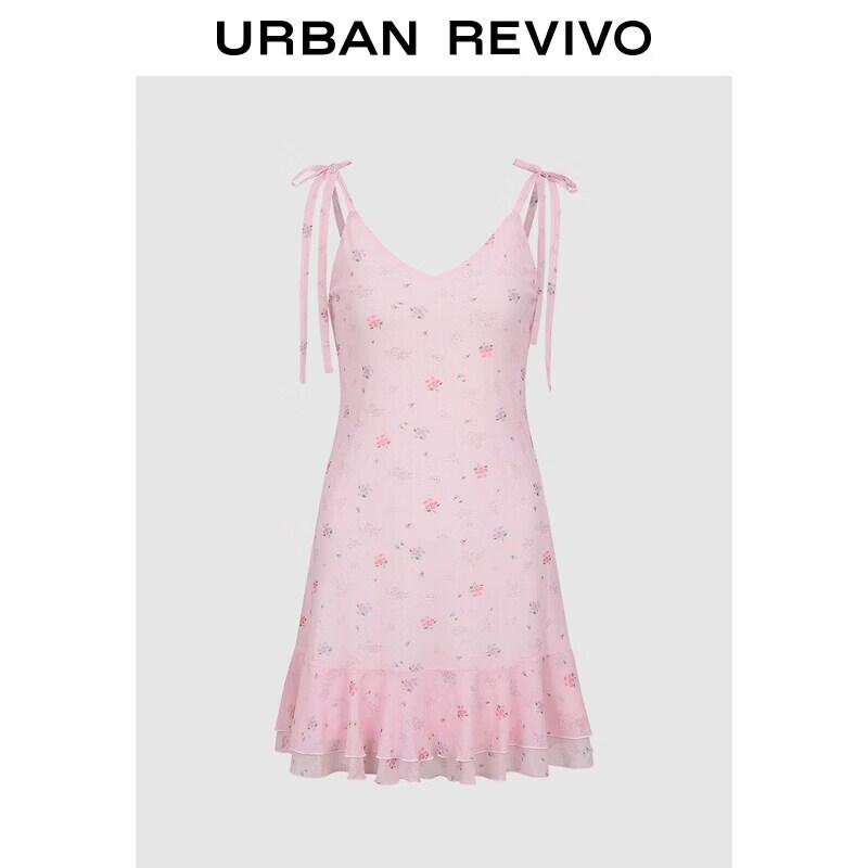 

UR 2026 Summer Floral Lace-up Mini Dress S