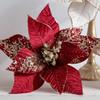 Glitter Edged Petals Artificial Poinsettia Poinsettia Tree Decoration Holiday Home Decor
