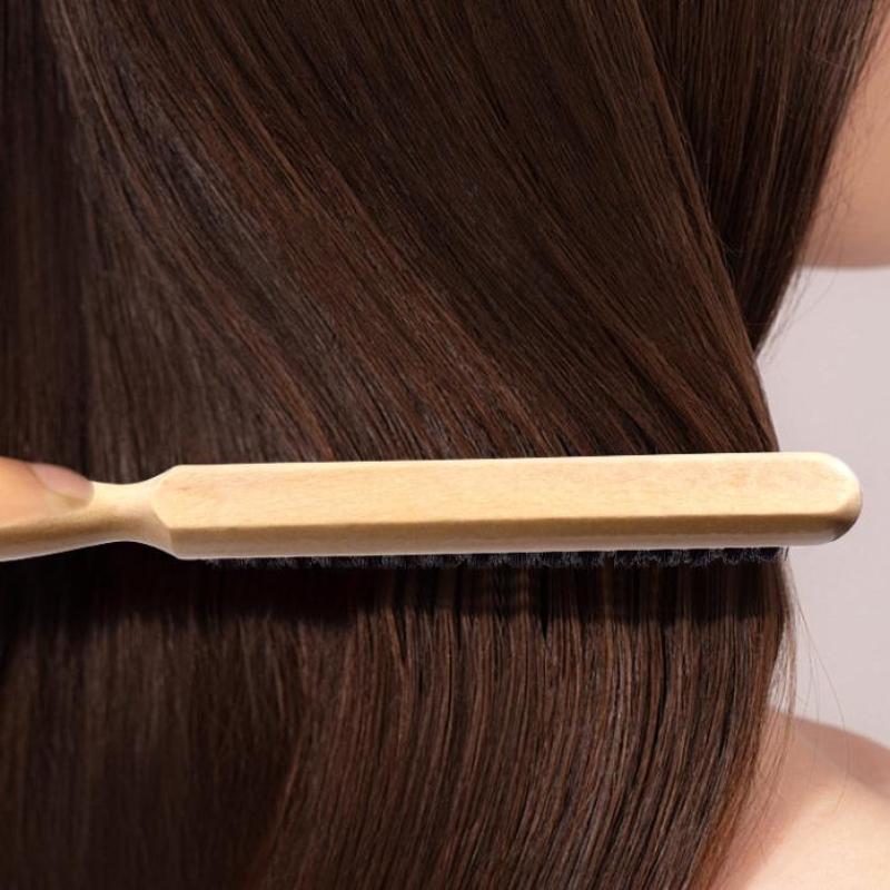 Ahşap Sap Yaban Domuzu Kılı Fırçalı Taraklar Salon Saç Fırçaları Doğal Yaban Domuzu Kılı Saç Taraklama Fırçası İnce Hatlı Şekillendirme Tarağı Saç Şekillendirme