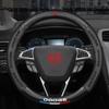 Car Breathable PU Leather Anti-Slip Universal Car Steering Wheel Cover for Dodge SXT DART Challenger RAM 1500 Charger Avengr Car XX1